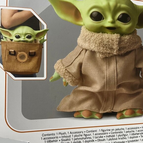 Grogu The Child Baby Yoda Plush Toy Star Wars The Mandalorian with Satchel NEW - Picture 8 of 8